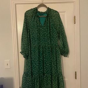 SHEIN floral green dress in size XL